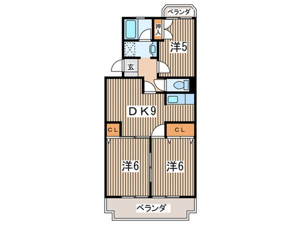 アヴェール立野の物件間取画像